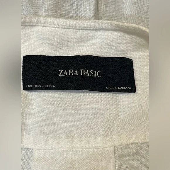 Zara Linen Blend Ruffle Blouse - Picture 9 of 9